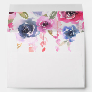 Pink Floral Wedding Shower Envelope