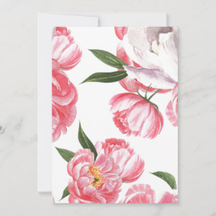 Pink Floral Wedding Thank You Card