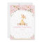Pink Floral Whimsical Giraffe Girl Baby Shower