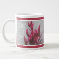Pink floral, with verse from Psalm 31:24