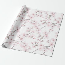 Pink Floral wrapping Cherry Tree gift wrap