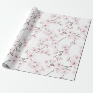 Pink Floral wrapping Cherry Tree gift wrap