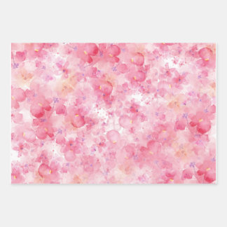 Pink floral wrapping paper