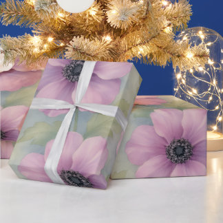 Pink Floral Wrapping Paper Elegant Gift Wrap