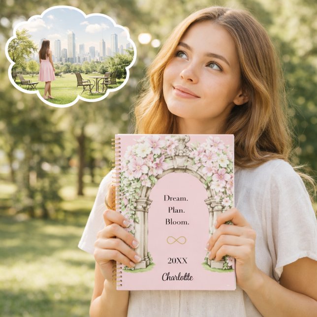 Pink florals arch inspirational quote 2027 planner (Creator Uploaded)