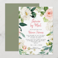 pink florals shower by mail afar bridal shower