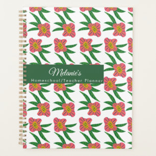 Pink Florals Teacher School Homeschool Planner