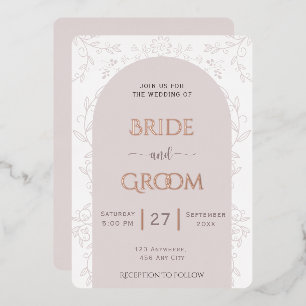 Pink floray design & golden rose touch wedding