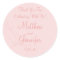 Pink Flourish Custom Wedding Favour Labels
