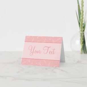 Pink Flourish Customisable Card