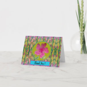 Pink Flower4 Thank You Card