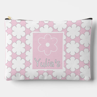 Pink Flower Accessory Pouch