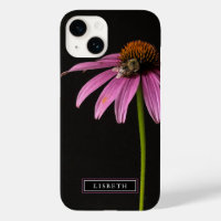 Pink Flower and Bumble Bee iPhone Case