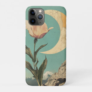 Pink Flower and Crescent Moon Case-Mate iPhone Case