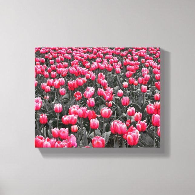 Pink Flower Art Canvas Print (Front)