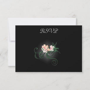Pink Flower Blossoms RSVP Card