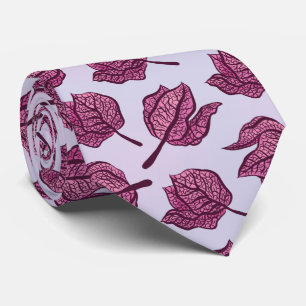 Pink Flower Botanical Pattern Physalis Botanical S Tie