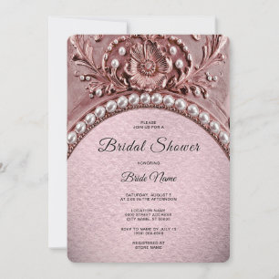 Pink Flower Bridal Shower Invitation