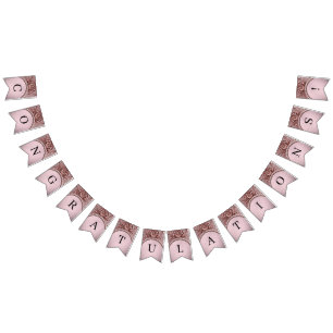 Pink Flower Bunting Flag