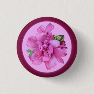 Pink Flower Button