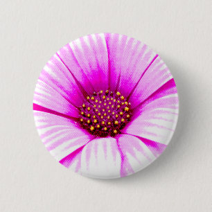 Pink Flower Button