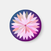 Pink flower Button Bottle Opener