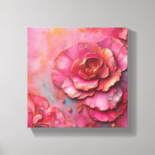 Pink flower canvas art! print