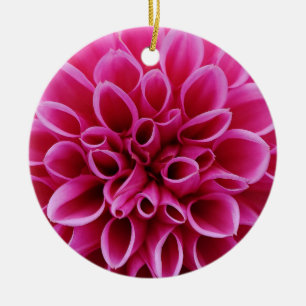 Pink Flower Ceramic Ornament
