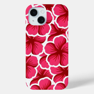 Pink flower coloured cute floral  iPhone 15 case