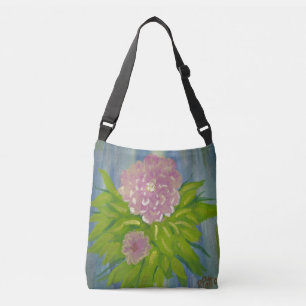 pink flower crossbody bag