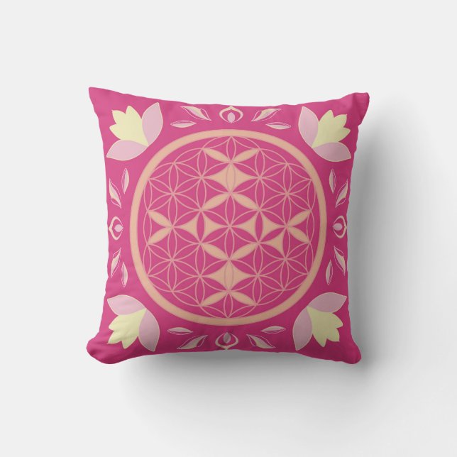 pink flower cushion (Front)