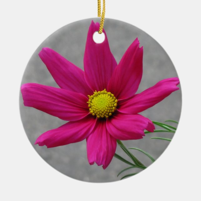 Pink Flower custom ornament (Front)