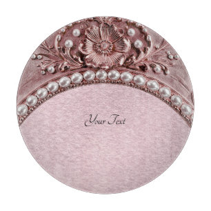 Pink Flower Cutting Board