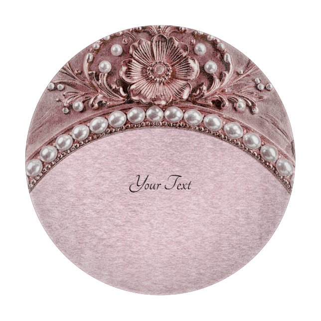 Pink Flower Cutting Board (Front)