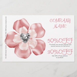 pink flower daycare art dance teacher childcare flyer