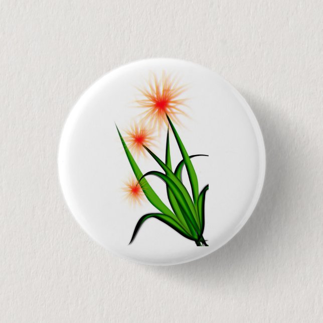 pink flower design button (Front)