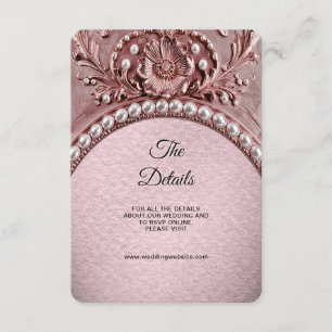 Pink Flower Detail Enclosure Card