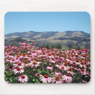 Pink Flower Field Mousepad