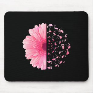 Pink Flower Flamingo Breast Cancer Awareness Month Mouse Pad