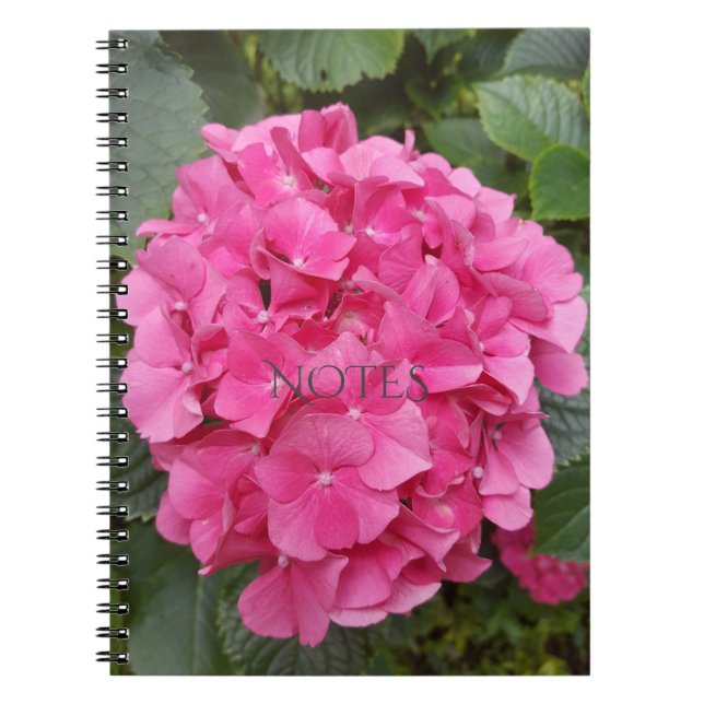 Pink Flower Floral Photography Nature Spiral Notebook (Front)