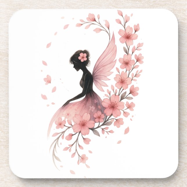 Pink Flower Flower Fairy of Sakura Coaster (Front)