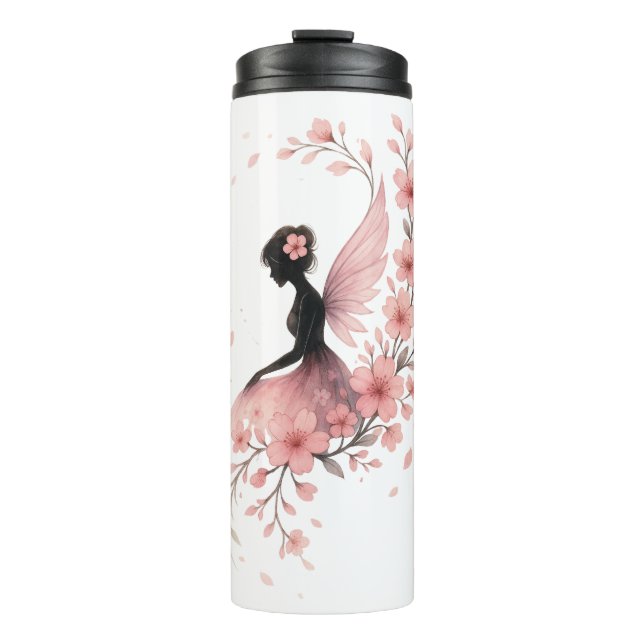 Pink Flower Flower Fairy of Sakura Thermal Tumbler (Front)