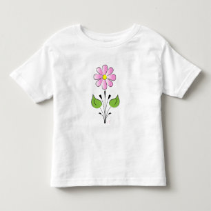 Pink Flower Flower Pattern Colourful Unique Toddler T-Shirt