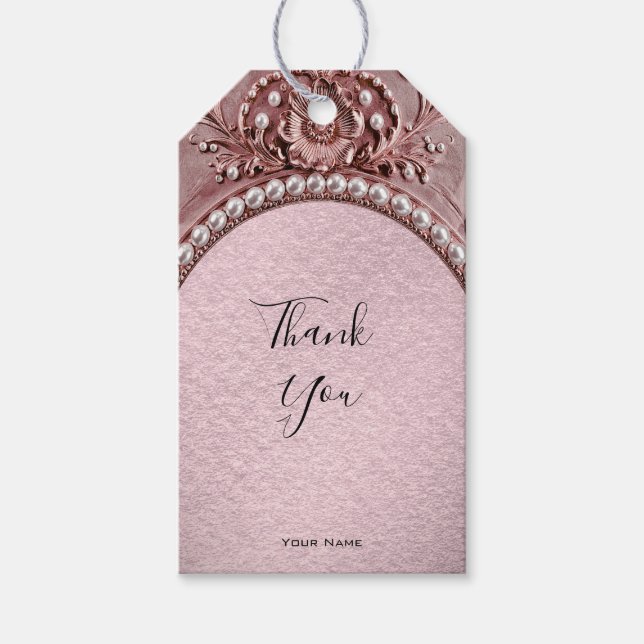 Pink Flower Gift Tag (Front)
