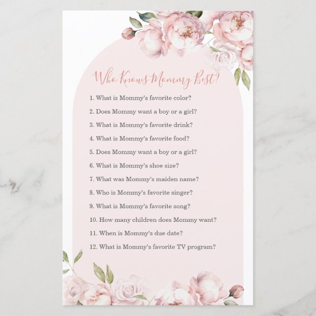 Pink Flower Girl Baby In Bloom Who Know Mummy Best (Front)