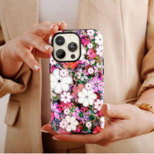 Pink Flower Hippie iPhone   60s Hippie iPhone Case