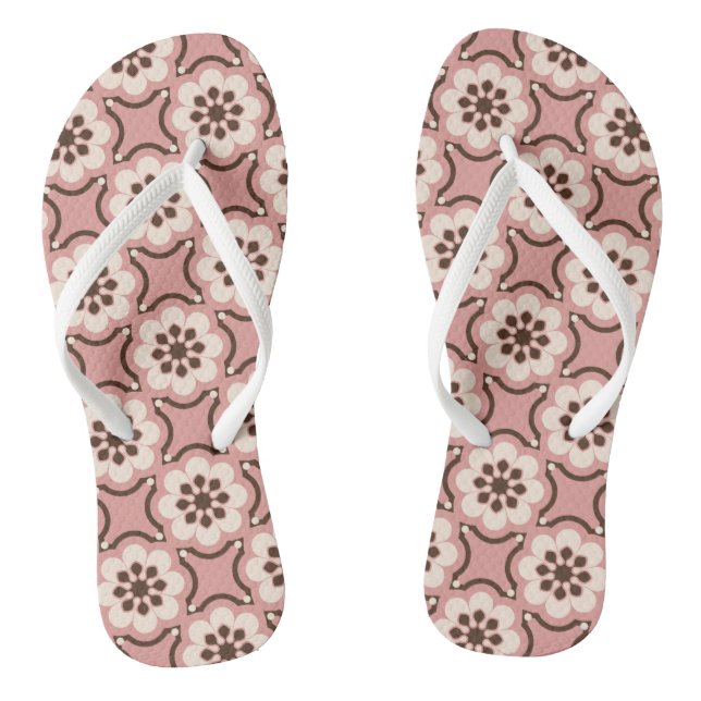Pink flower jandals (Footbed)