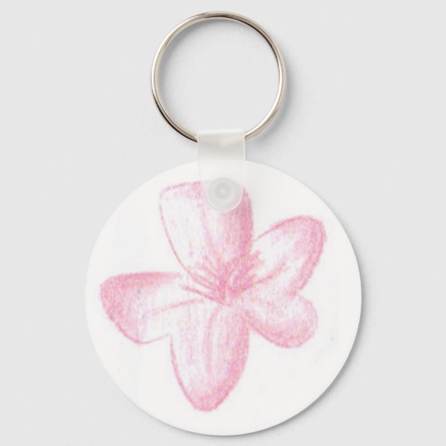 Pink flower key ring (Front)
