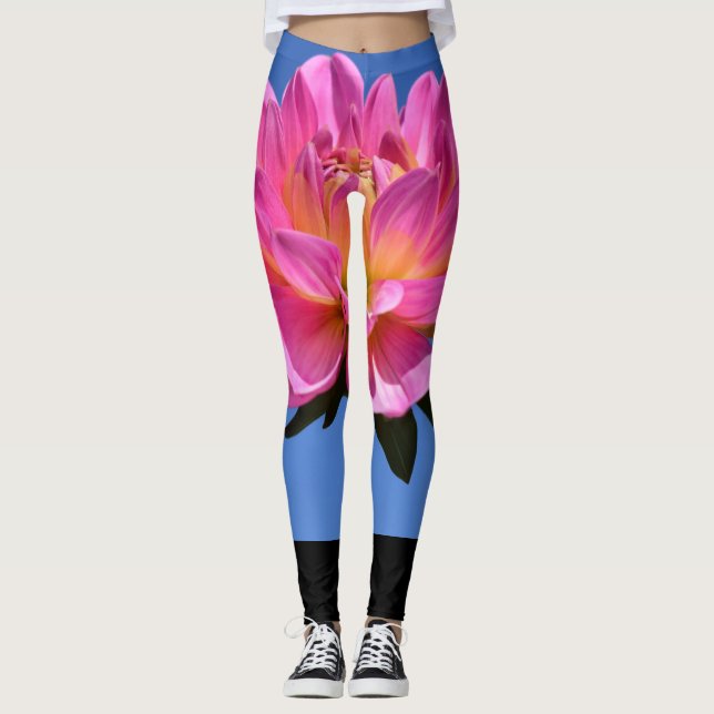 Pink Flower Leggings (Front)