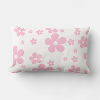 Pink  Flower Lumbar Cushion
